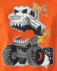 Boys Halloween Monster Truck Graphic Tee