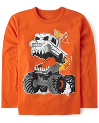 Boys Halloween Monster Truck Graphic Tee