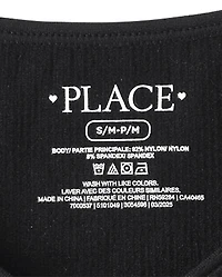 Haut froncé côtelé sans coutures pour fille