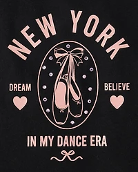 Girls Graphic Flutter Top