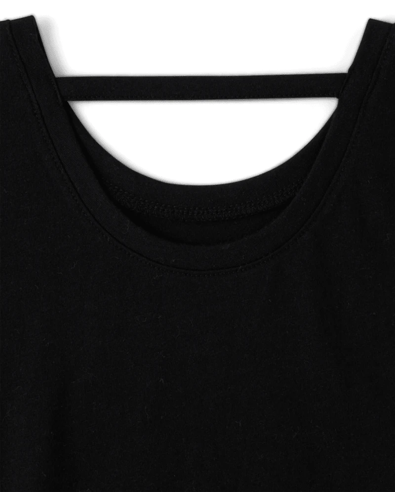 Girls Graphic Flutter Top