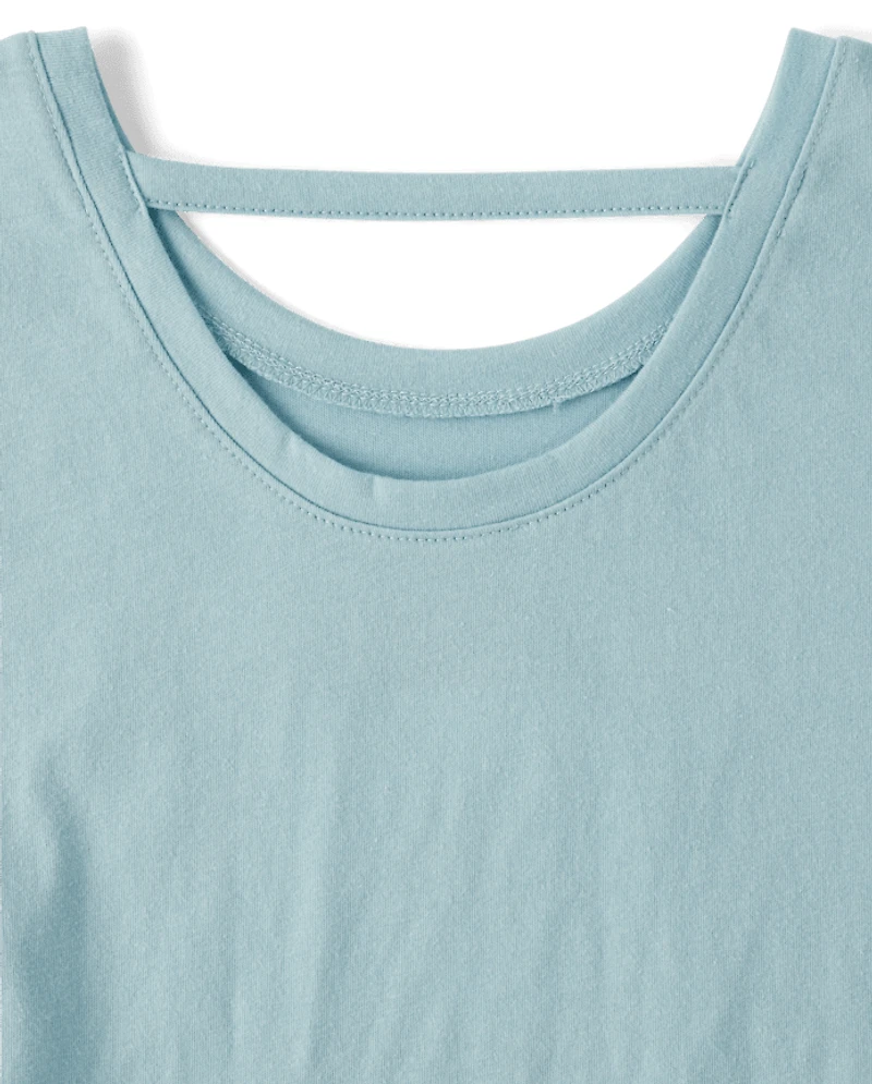 Girls Graphic Flutter Top