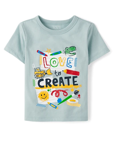 Toddler Boys Love to Create Graphic Tee