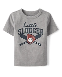 Baby And Toddler Boys Little Slugger Graphic Tee