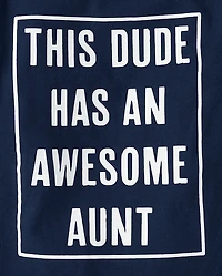 Baby And Toddler Boys Awesome Aunt Graphic Tee