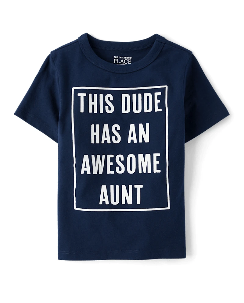 Baby And Toddler Boys Awesome Aunt Graphic Tee