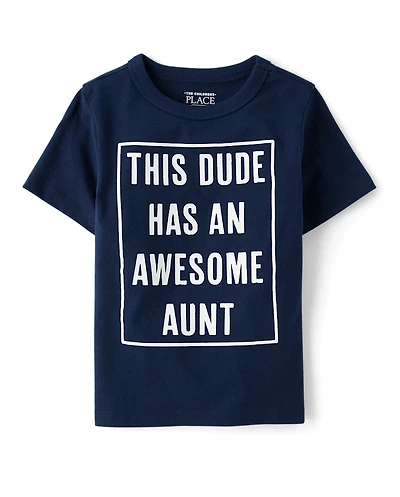 Baby And Toddler Boys Awesome Aunt Graphic Tee