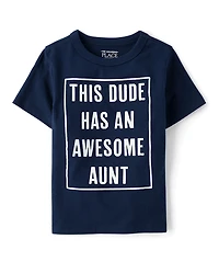 Baby And Toddler Boys Awesome Aunt Graphic Tee