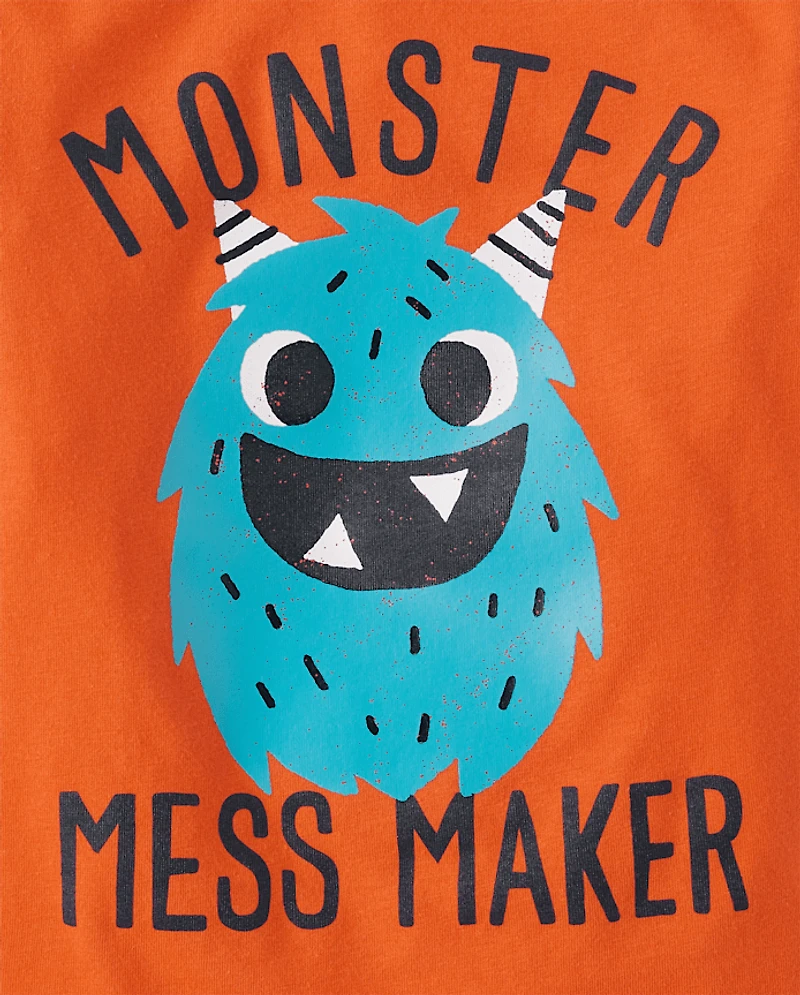 T-shirt graphique « Monstre désordre » pour bébés et tout-petits garçons