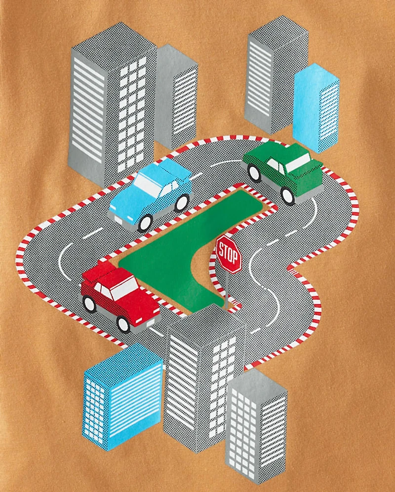 Baby And Toddler Boys Car City Graphic Tee