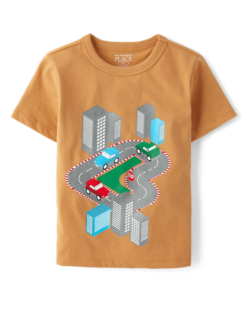 Baby And Toddler Boys Car City Graphic Tee