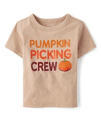 Toddler Matching Family Pumpkin Picking Crew Graphic Tee