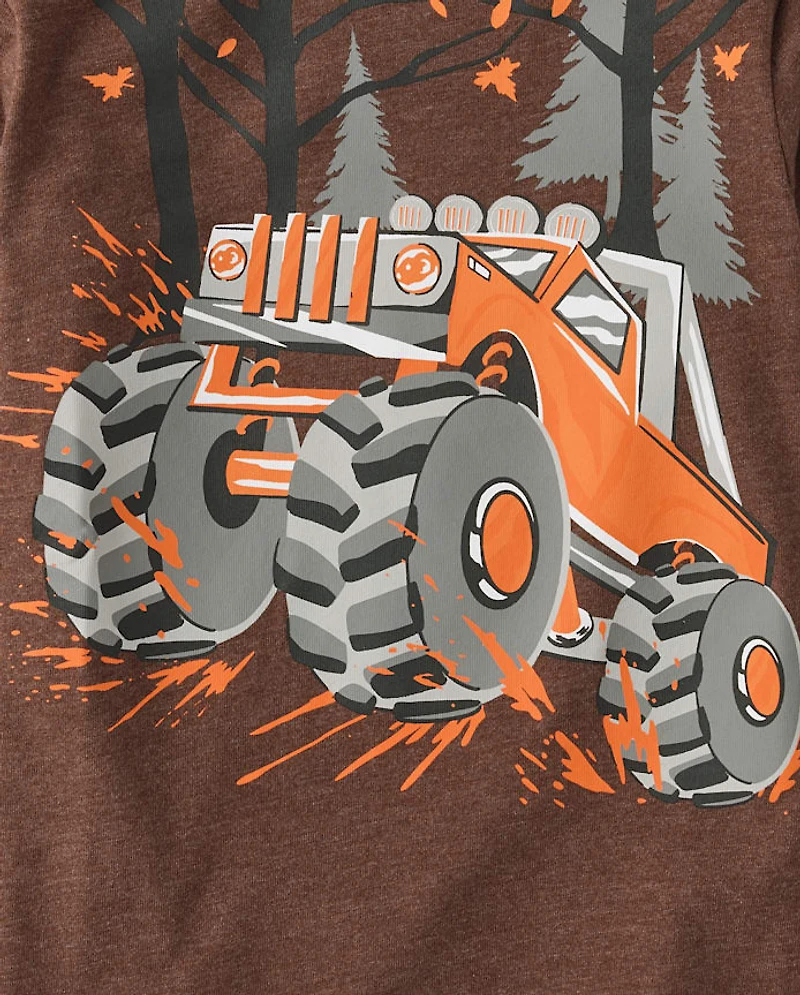 Baby And Toddler Boys Truck Forest Graphic Tee