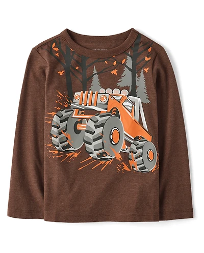 Baby And Toddler Boys Truck Forest Graphic Tee