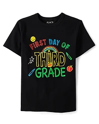 Boys First Day Third Grade Graphic Tee
