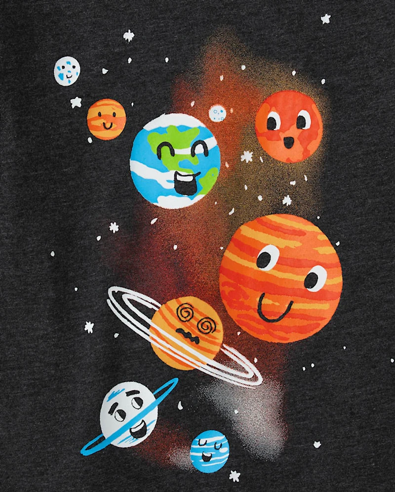 T-shirt graphique Planet Friends pour tout-petits garçons