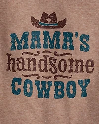 Toddler Boys Mama's Handsome Cowboy Graphic Tee