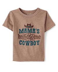 Toddler Boys Mama's Handsome Cowboy Graphic Tee