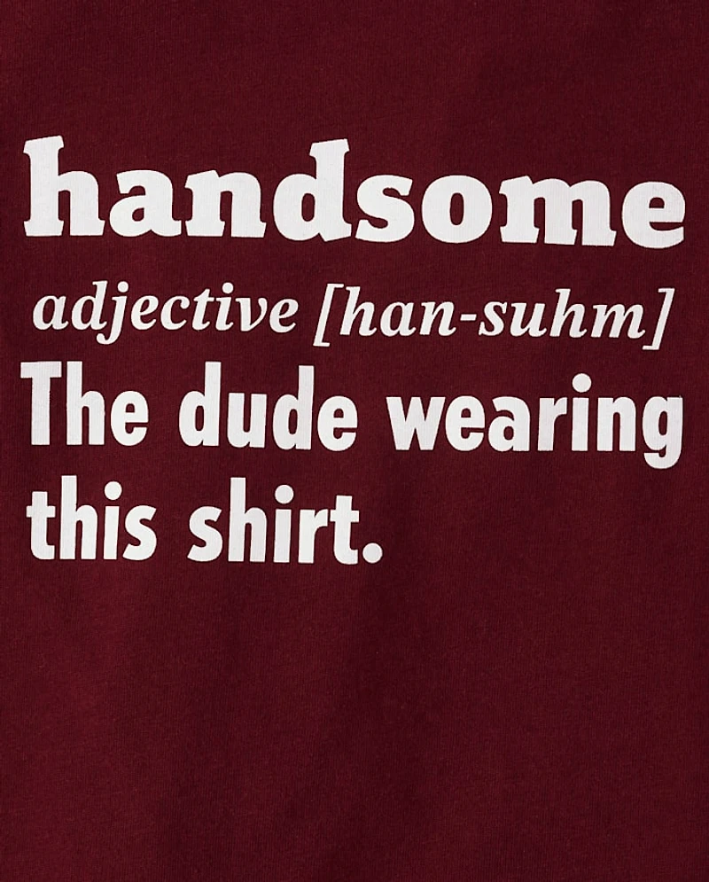 Toddler Boys Handsome Definition Graphic Tee