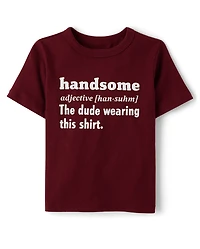 Toddler Boys Handsome Definition Graphic Tee