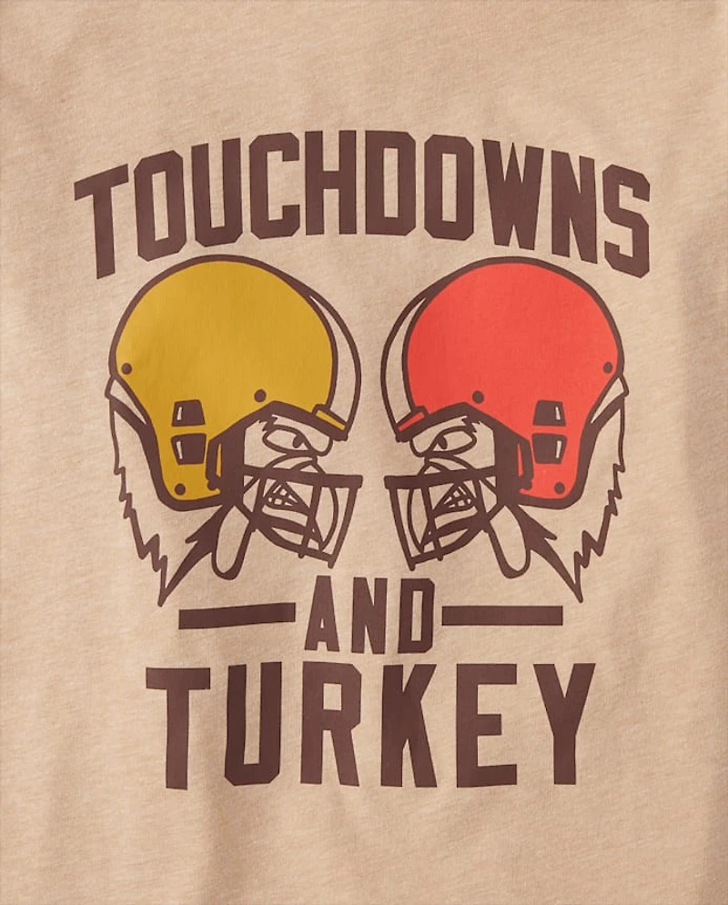 Boys Touchdowns and Turkey Graphic Tee