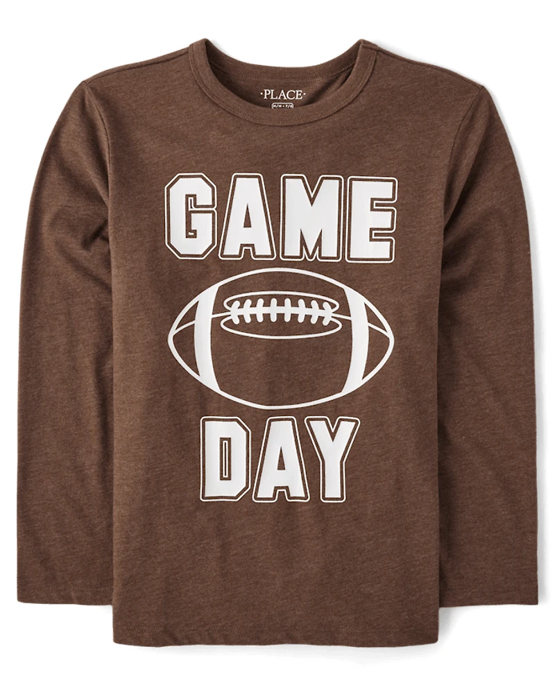 Boys Football Game Day Graphic Tee