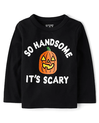 Baby And Toddler Boys Scary Handsome Graphic Tee