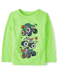 Baby And Toddler Boys Halloween Trucks Graphic Tee