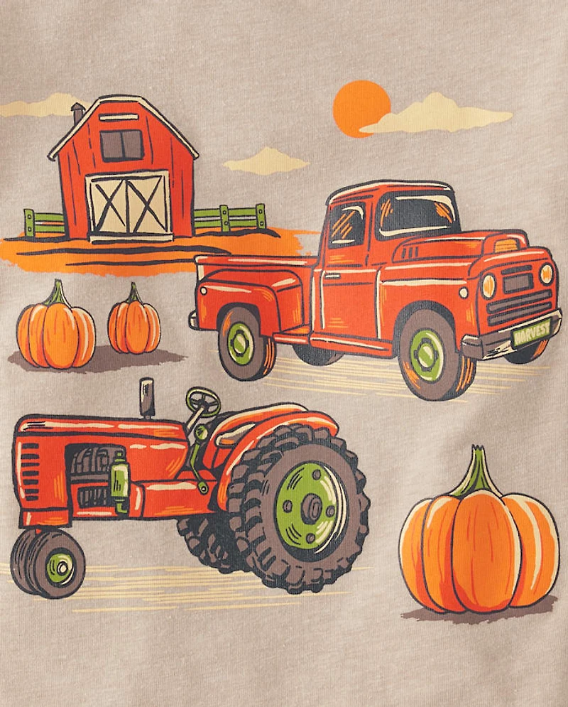 Baby And Toddler Boys Farm Vehicles Graphic Tee