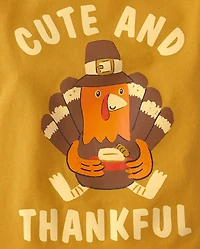 T-shirt graphique « Dinde reconnaissante » pour bébés et petits garçons
