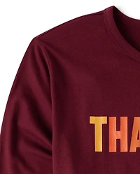 Adult Matching Family Thankful Graphic Tee