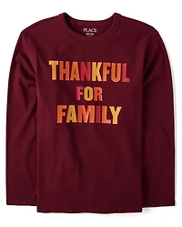 Kids Matching Family Thankful Graphic Tee
