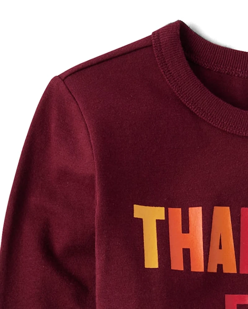 Toddler Matching Family Thankful Graphic Tee