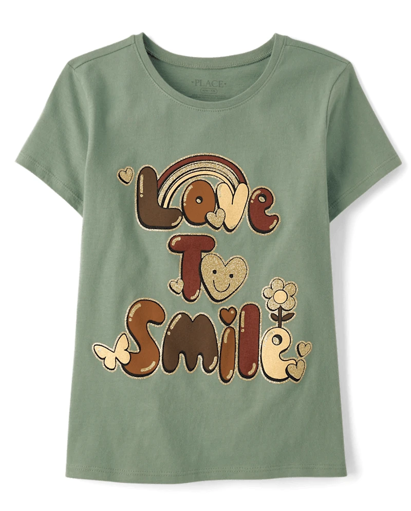 Girls Love to Smile Graphic Tee