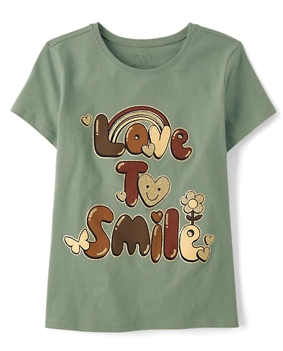 Girls Love to Smile Graphic Tee