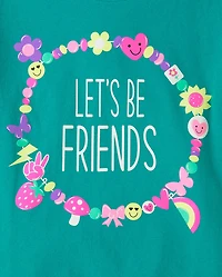 Girls Friendship Bracelet Graphic Tee