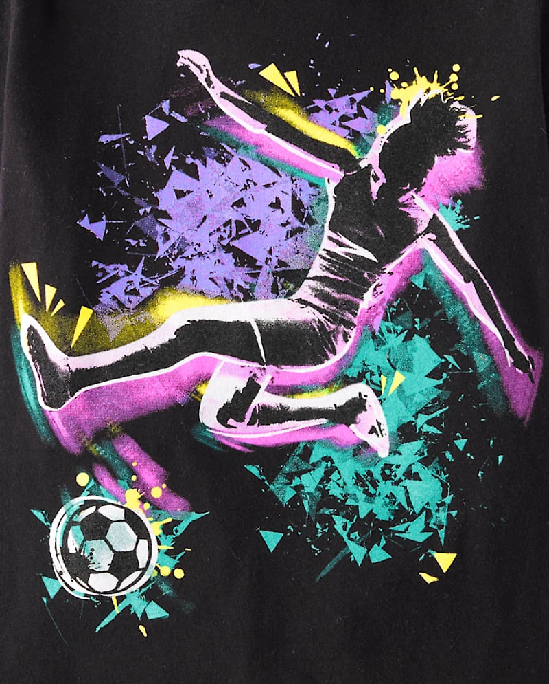 Girls Soccer Player Graphic Tee