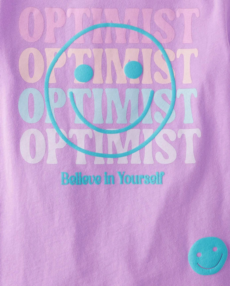 T-shirt graphique Optimist pour filles