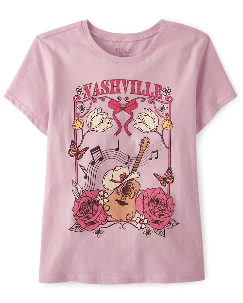Girls Nashville Scene Graphic Tee