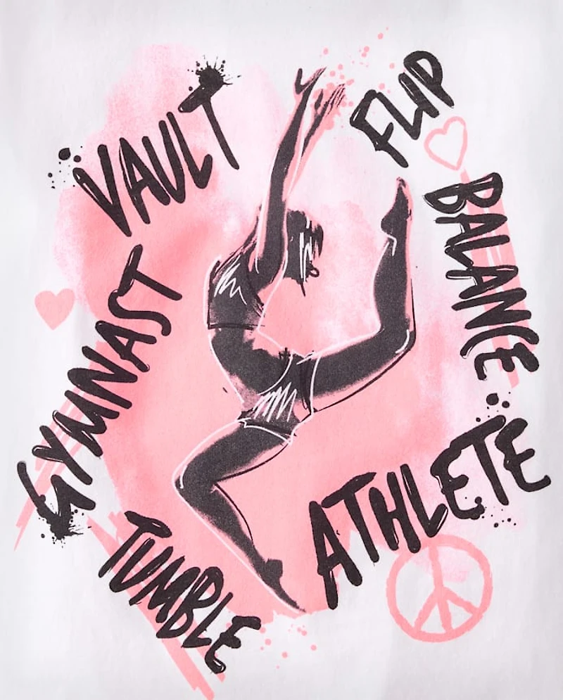 T-shirt graphique « Gymnaste pour filles »