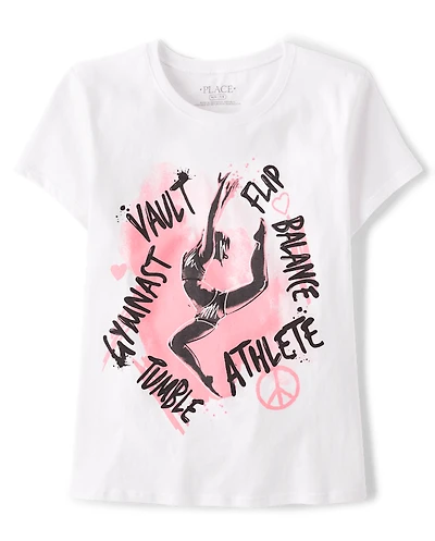 T-shirt graphique « Gymnaste pour filles »