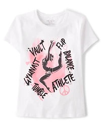 T-shirt graphique « Gymnaste pour filles »