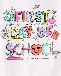 Girls First Day of School Graphic Tee