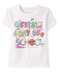 Girls First Day of School Graphic Tee