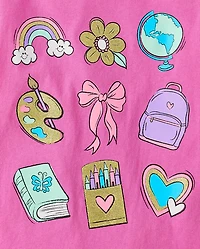 Girls School Icons Graphic Tee