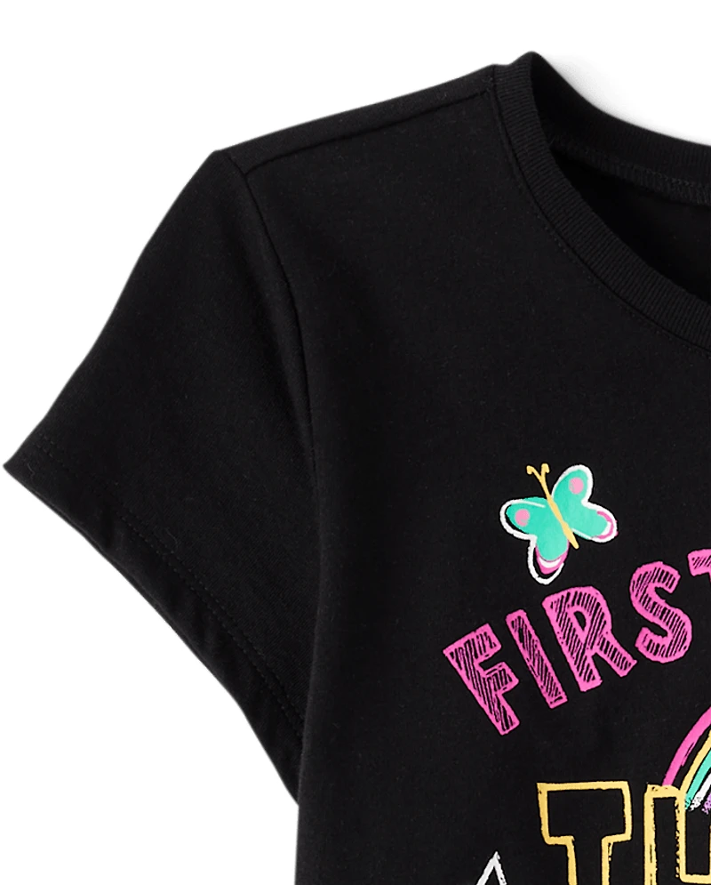 T-shirt graphique pour filles : Premier jour de CE2