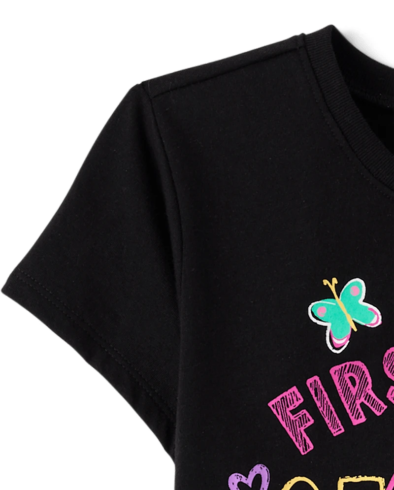 Girls First Day Second Grade Graphic Tee