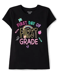 Girls First Day Grade Graphic Tee
