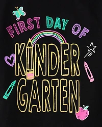 Girls First Day Kindergarten Graphic Tee