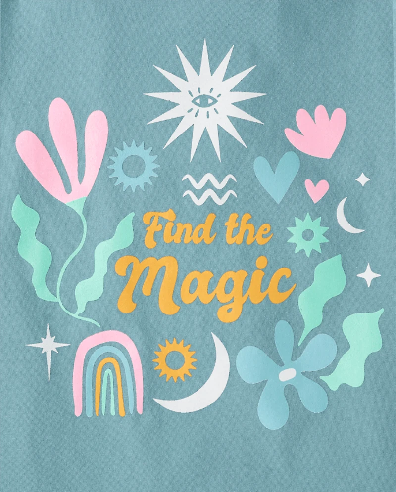 Lot de 4 t-shirts graphiques tendance pour filles